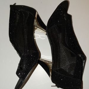 Pierre Dumas black sparkly booties size 9